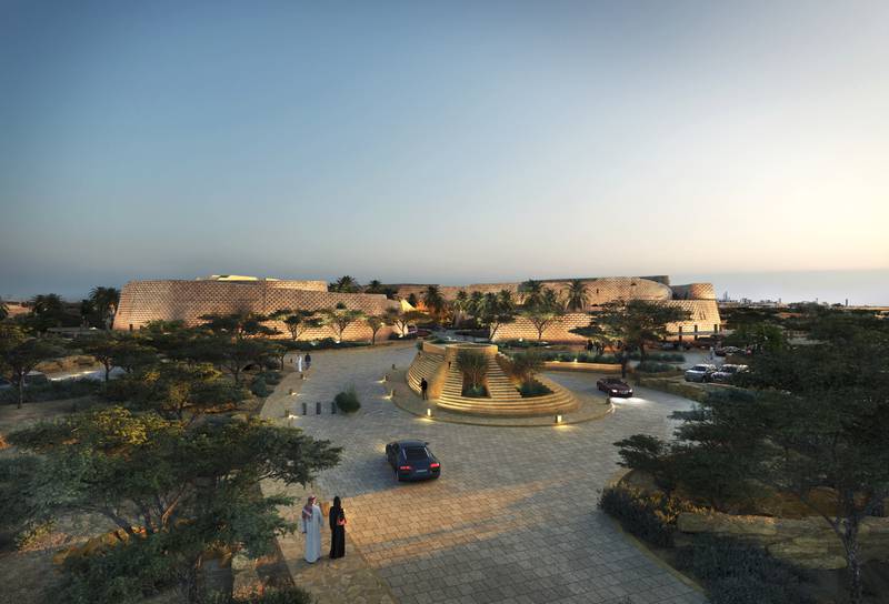 صورة لفندق قصر طويق المقرر افتتاحه في الرياض.  الصورة: PFI