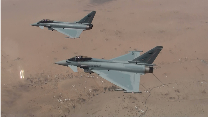 Typhoon flying in Saudi Arabia