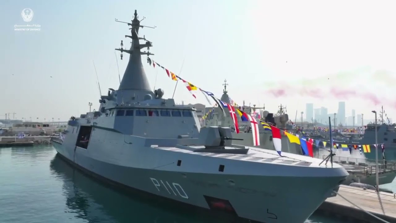الإمارات تدشن كورفيت بني ياس P110 ليدخل الخدمة ضمن أسطول قواتها البحرية الإمارات تدشن كورفيت بني ياس P110 ليدخل الخدمة ضمن أسطول قواتها البحرية