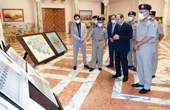 الرئيس السيسى يتابع موقف مشروعات الهيئة الهندسية  (1) الرئيس السيسى يتابع موقف مشروعات الهيئة الهندسية  (1)