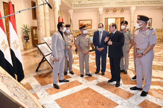 الرئيس السيسى يتابع موقف مشروعات الهيئة الهندسية  (5) الرئيس السيسى يتابع موقف مشروعات الهيئة الهندسية  (5)
